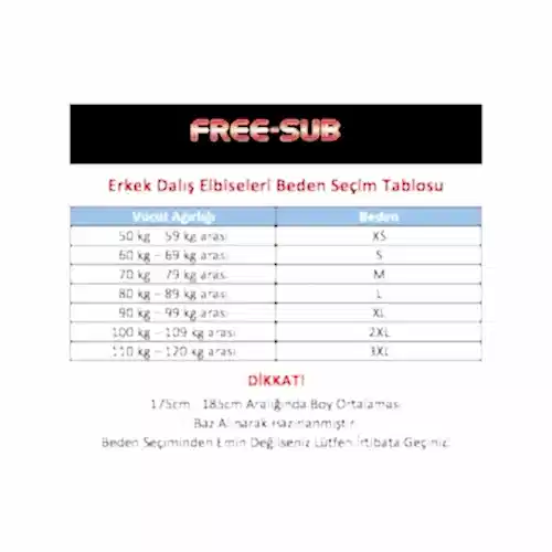 Free-Sub 3mm Saros Yamamoto Avcı Serbest Dalış Elbisesi