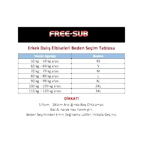 Free-Sub 7mm Aspendos Yamamoto Avcı Serbest Dalış Elbisesi